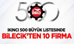 İSO İkinci 500 büyük listesinde Bilecik’ten 10 firma