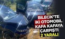 Bilecik'te İki Otomobil Kafa Kafaya Çarpıştı: 2 yaralı
