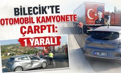 Bilecik'te Otomobil kamyonete çarptı: 1 yaralı