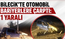 Otomobil Bariyerlere Çarptı: 1 Yaralı