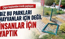 Çılgın başkandan ironik paylaşım: "Biz bu parkları hayvanlar için değil insanlar için yaptık"