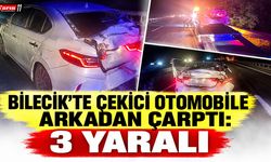 Bilecik'te Çekici otomobile arkadan çarptı: 3 yaralı