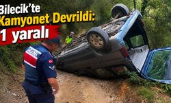 Bilecik'te Kamyonet Devrildi: 1 yaralı