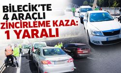 Bilecik'te 4 araçlı zincirleme kaza: 1 yaralı