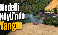 Medetli Köyü’nde Yangın