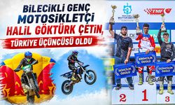 Bilecikli genç motosikletçi Halil Göktürk Çetin, Türkiye üçüncüsü oldu