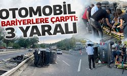 Bilecik'te Otomobil bariyerlere çarptı: 3 yaralı