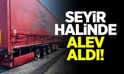 Seyir halinde alev aldı