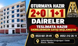 Oturmaya hazır 2+0 1+1 daireler