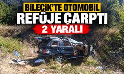 Bilecik'te Otomobil Refüje Çarptı: 2 Yaralı