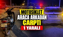 Motosiklet Araca Arkadan Çarptı: 1 Yaralı