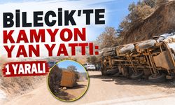 Bilecik'te Kamyon Yan Yattı: 1 yaralı