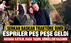 Serkan Başkan traktöre bindi, espriler peş peşe geldi