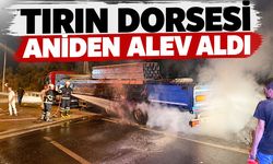 Bilecik'te Tırın Dorsesi Aniden Alev Aldı