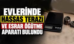 Evlerinde hassas terazi ve esrar öğütme aparatı bulundu
