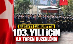 Bilecik’te Cumhuriyet’in 103. yılı için ilk tören düzenlendi