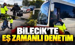 Bilecik'te Eş zamanlı denetim: 365 araç kontrol edildi