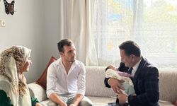 Evlilik kredisi desteği alan aileye bebek ziyareti