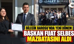 Bilecik Barosu’nda Yeni Dönem: Başkan Fuat Selbes Mazbatasını Aldı