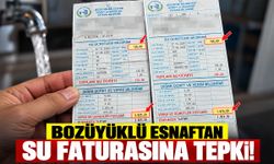 BOZÜYÜKLÜ ESNAFTAN SU FATURASINA TEPKİ