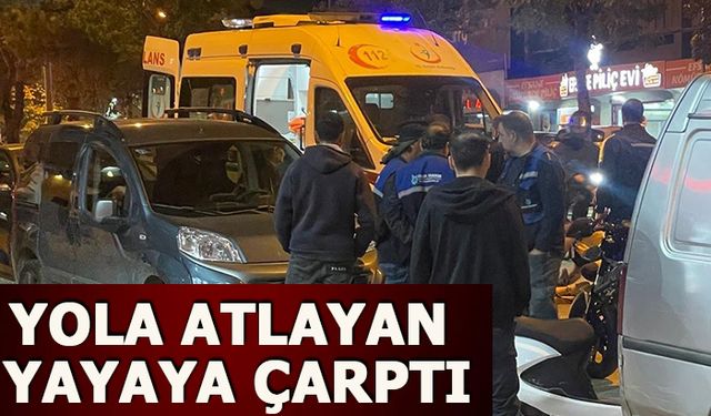 YOLA ATLAYAN YAYAYA ÇARPTI