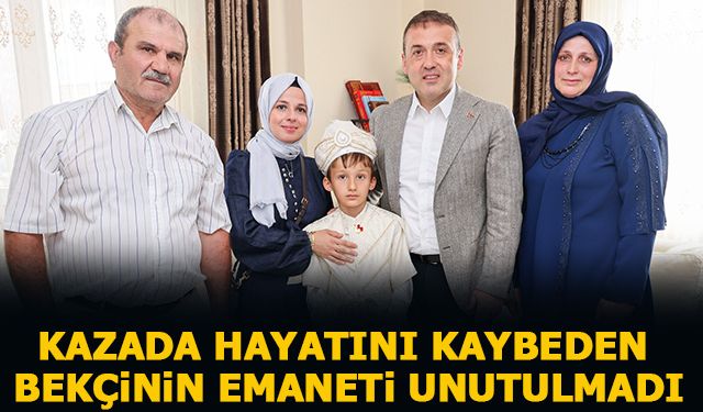 KAZADA HAYATINI KAYBEDEN BEKÇİNİN EMANETİ UNUTULMADI