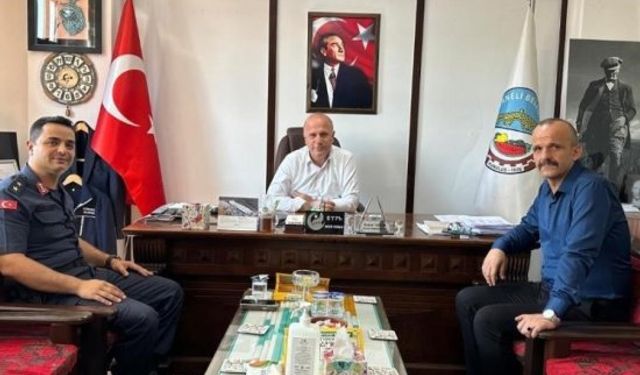 İlçe Jandarma Komutanı Soy, Belediye Başkanı Torun’u makamında ziyaret etti