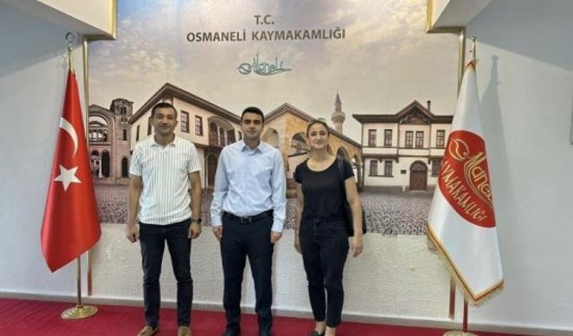 Osmaneli eğitim yöneticilerinden Kaymakam Kılıç’a veda ziyareti