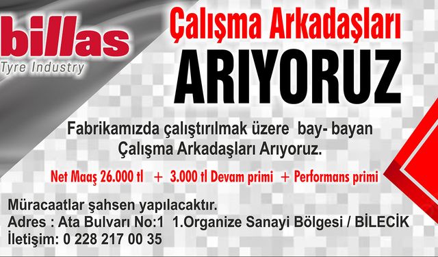 Billas Eleman İlanı
