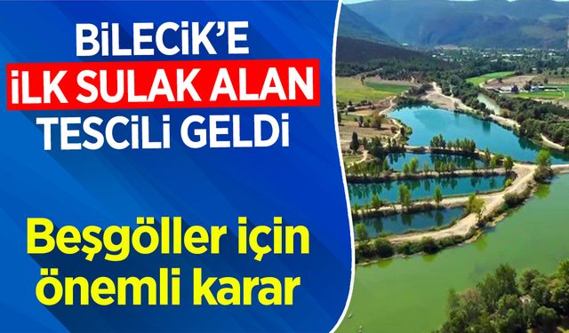 Bilecik'e ilk sulak alan tescili geldi