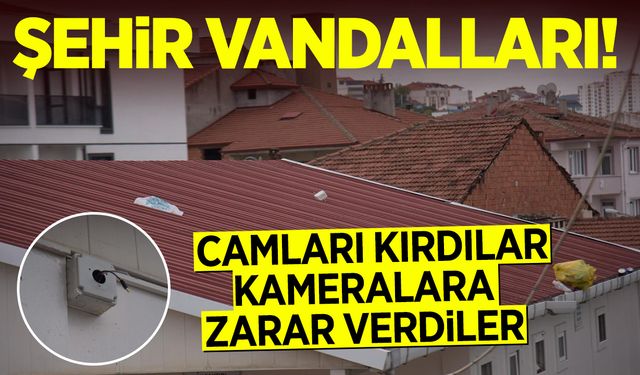 Camları kırdılar kameralara zarar verdiler