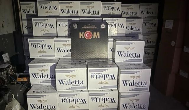 Kütahya'da bir araçta 5 milyon 190 bin boş makaron ele geçirildi