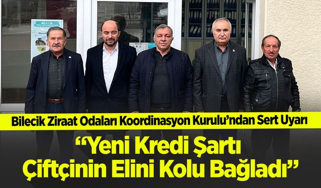 Bilecik Ziraat Odasından Sert Uyarı