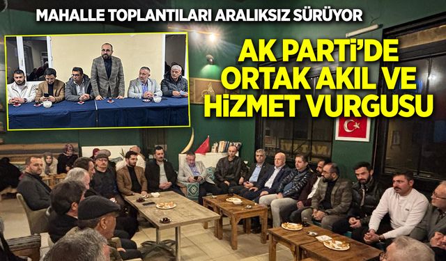 AK PARTİ'DE ORTAK AKIL VE HİZMET VURGUSU