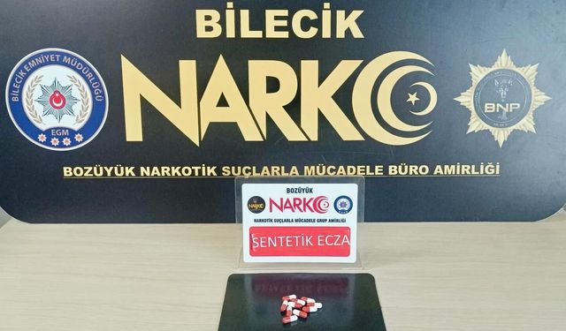 Bozüyük’te Narkotik Operasyonu: Sentetik Ecza Hap Ele Geçirildi