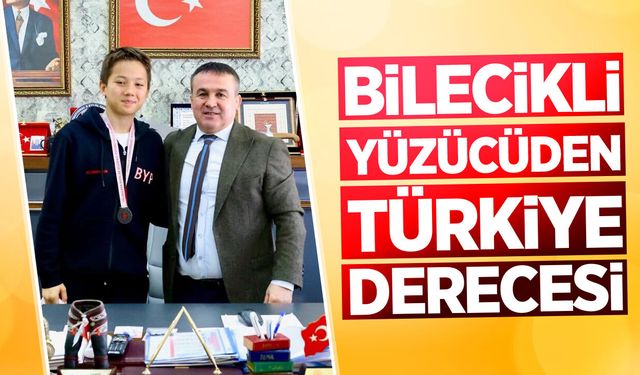 Bilecikli Yüzücüden Türkiye Derecesi