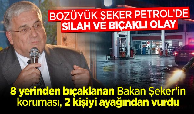 Bozüyük Şeker Petrol'de silah ve bıçaklı olay