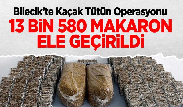 Bilecik'te Kaçak Tütün Operasyonu: 13 Bin 580 Makaron Ele Geçirildi