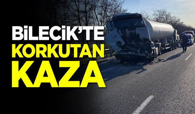 Bilecik'te korkutan kaza: 1 Yaralı