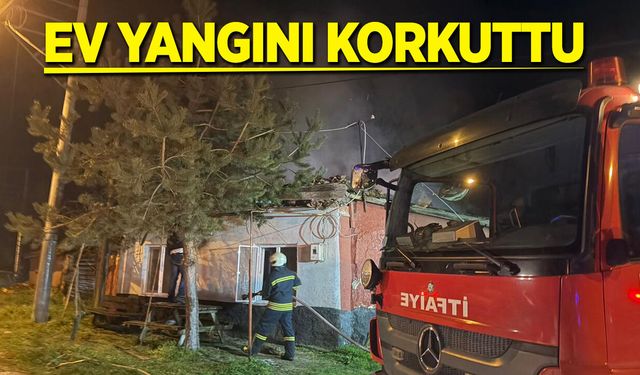 Ev yangını korkuttu