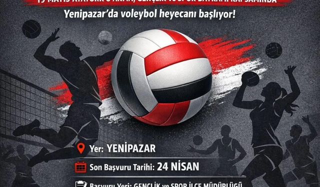 Yenipazar’da Voleybol Turnuvası Heyecanı Başlıyor