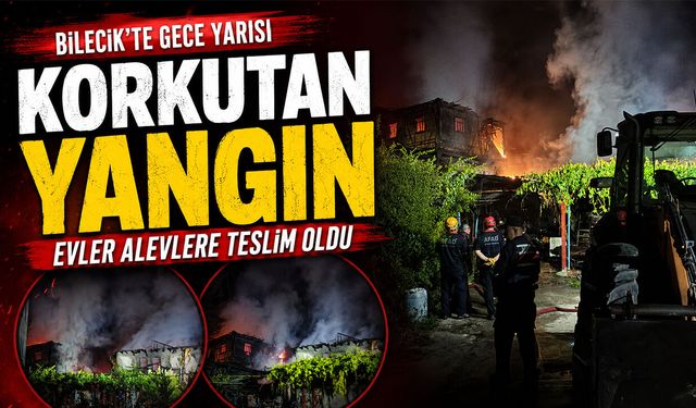 Bilecik'te Gece Yarısı Korkutan Yangın