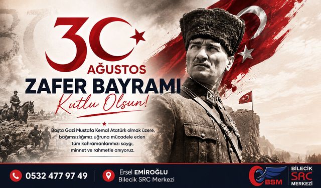 Bilecik SRC  30 Ağustos Kutlama Mesajı