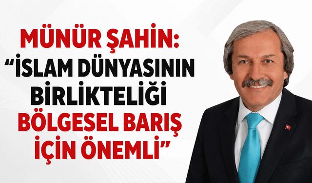 Münür Şahin: “İslam Dünyasının Birlikteliği Bölgesel Barış İçin Önemli”