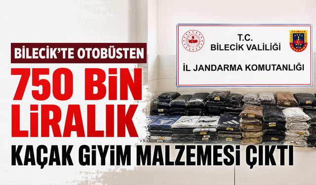Bilecik’te Otobüsten 750 Bin Liralık Kaçak Giyim Malzemesi Çıktı