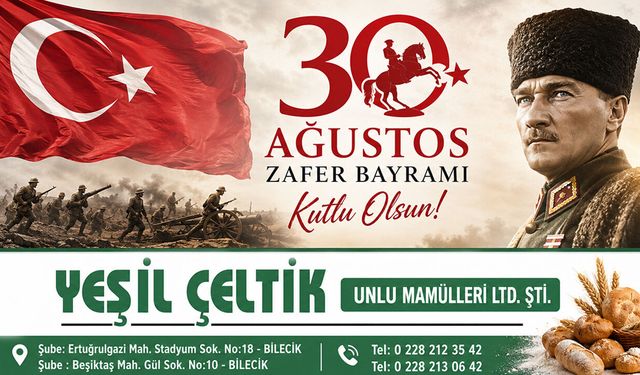 Yeşil Çeltik 30 Ağustos Kutlama Mesajı