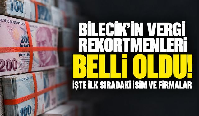 Bilecik’in Vergi Rekortmenleri Belli Oldu! İşte İlk Sıradaki İsim ve Firmalar