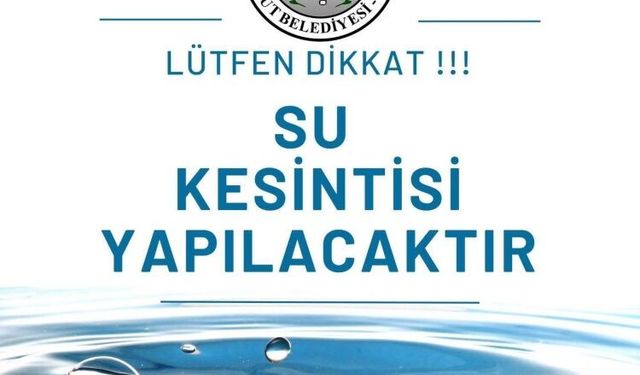 Söğüt’te Su Kesintisi Bekleniyor