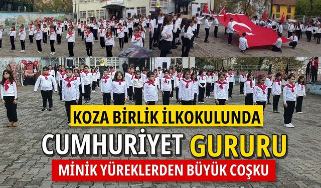 Koza Birlik İlkokulunda Cumhuriyet gururu