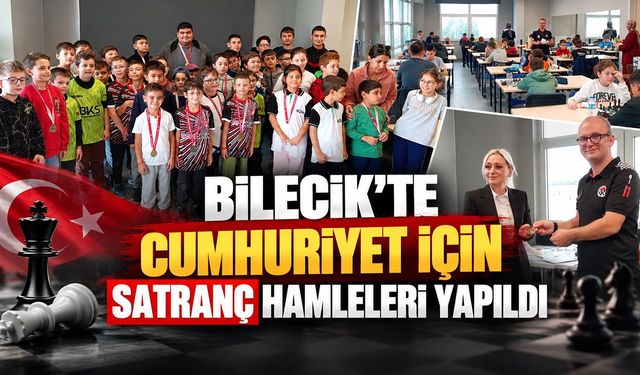 Bilecik’te Cumhuriyet için satranç hamleleri yapıldı